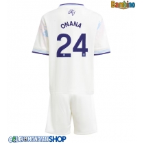 Maglie da calcio Aston Villa Amadou Onana #24 Terza Maglia Bambino 2025-26 Manica Corta + Pantaloni corti)